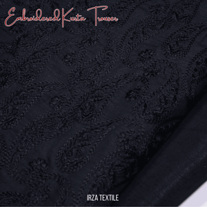 Monarch Black Embroidered Kurta Trouser Fabric MA-57 - Irza Textile