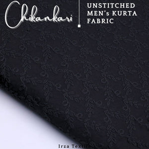 Un-Stitched Embroidered Black Soft Cotton Kurta GT-9247