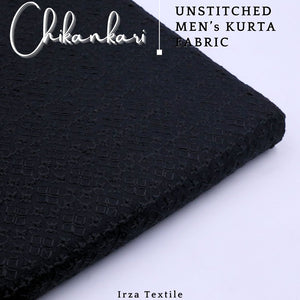 Un-Stitched Embroidered Black Soft Cotton Kurta GT-9248