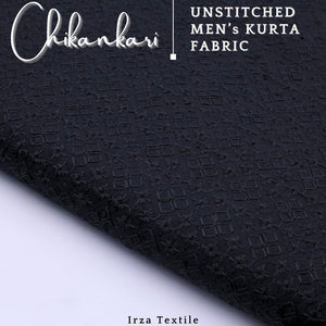 Un-Stitched Embroidered Black Soft Cotton Kurta GT-9248