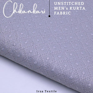 Un-Stitched Embroidered Grey Soft Cotton Kurta GT-9249