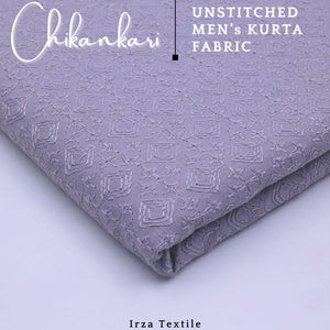 Un-Stitched Embroidered Grey Soft Cotton Kurta GT-9250