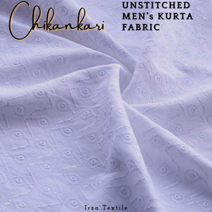 Un-Stitched Embroidered White Soft Cotton Kurta GT-9252