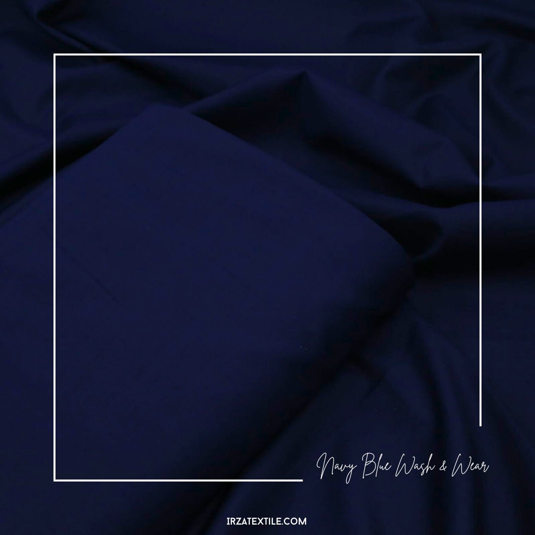 Divine Navy Blue Wash and Wear Shalwar Kameez