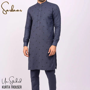 Sarkaar Grey Kurta Trouser Fabric S1A - Irza Textile