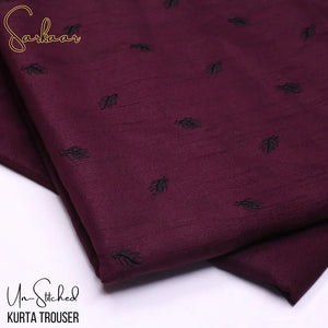 Sarkaar Maroon Kurta Trouser Fabric S2A - Irza Textile