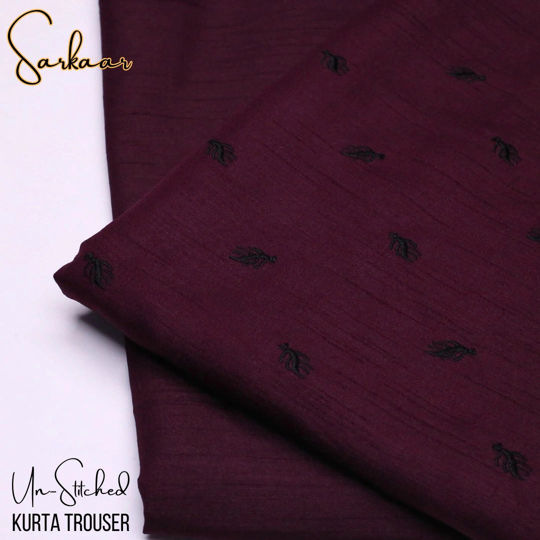 Sarkaar Maroon Kurta Trouser Fabric S2A