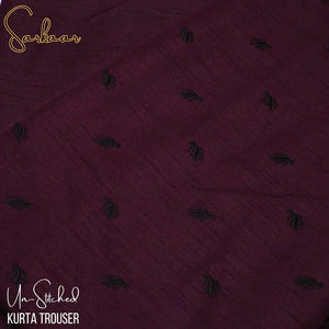 Sarkaar Maroon Kurta Trouser Fabric S2A - Irza Textile
