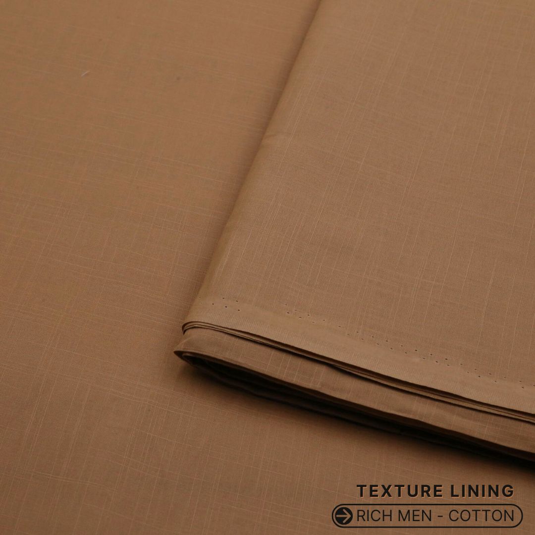 Un-Stitched Rich Men Texture Cotton Coffee Brown Shalwar Kameez OS-13