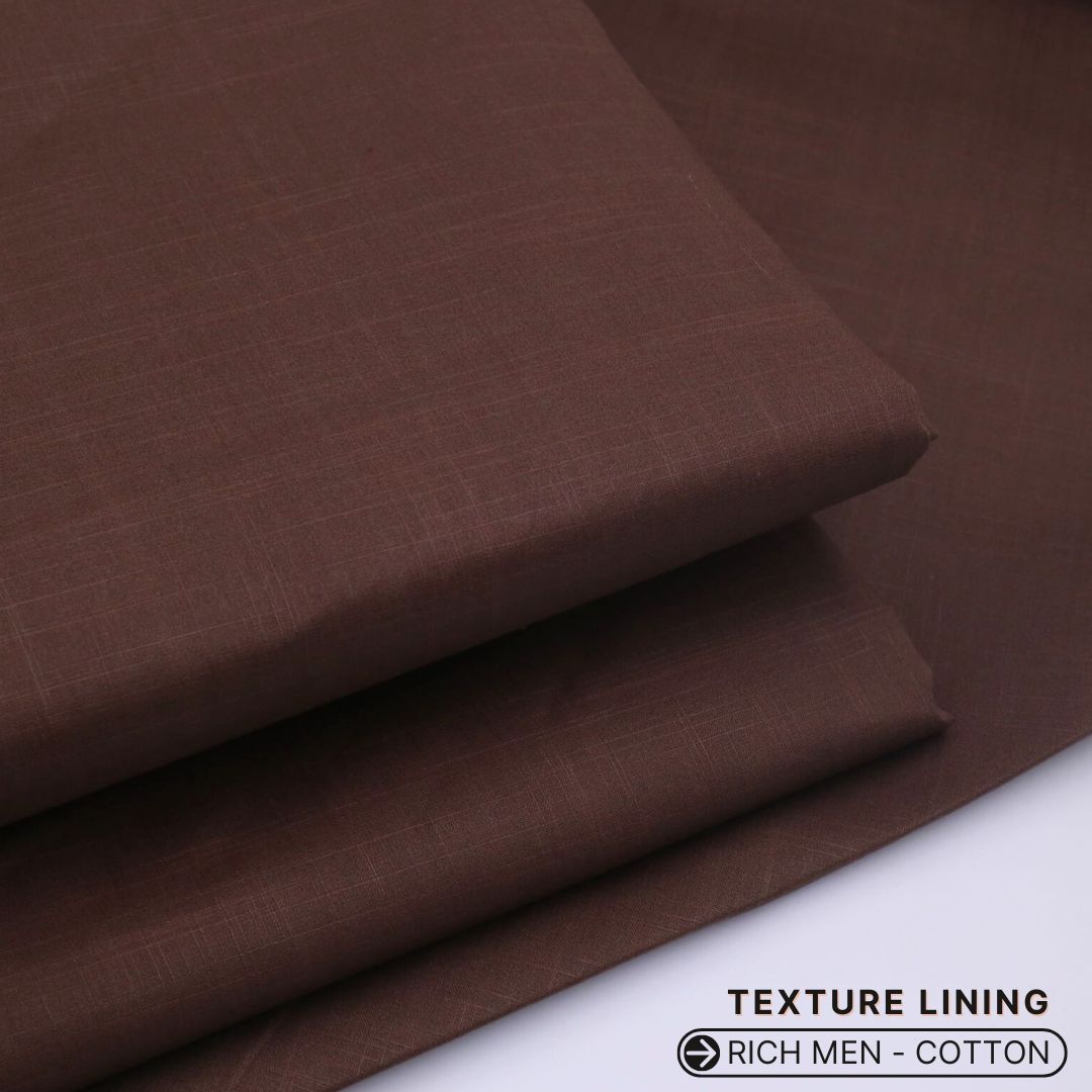 Un-Stitched Rich Men Texture Cotton Brown Shalwar Kameez OS-4