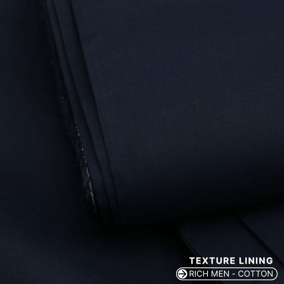 Un-Stitched Rich Men Texture Cotton Navy Blue Shalwar Kameez OS-5