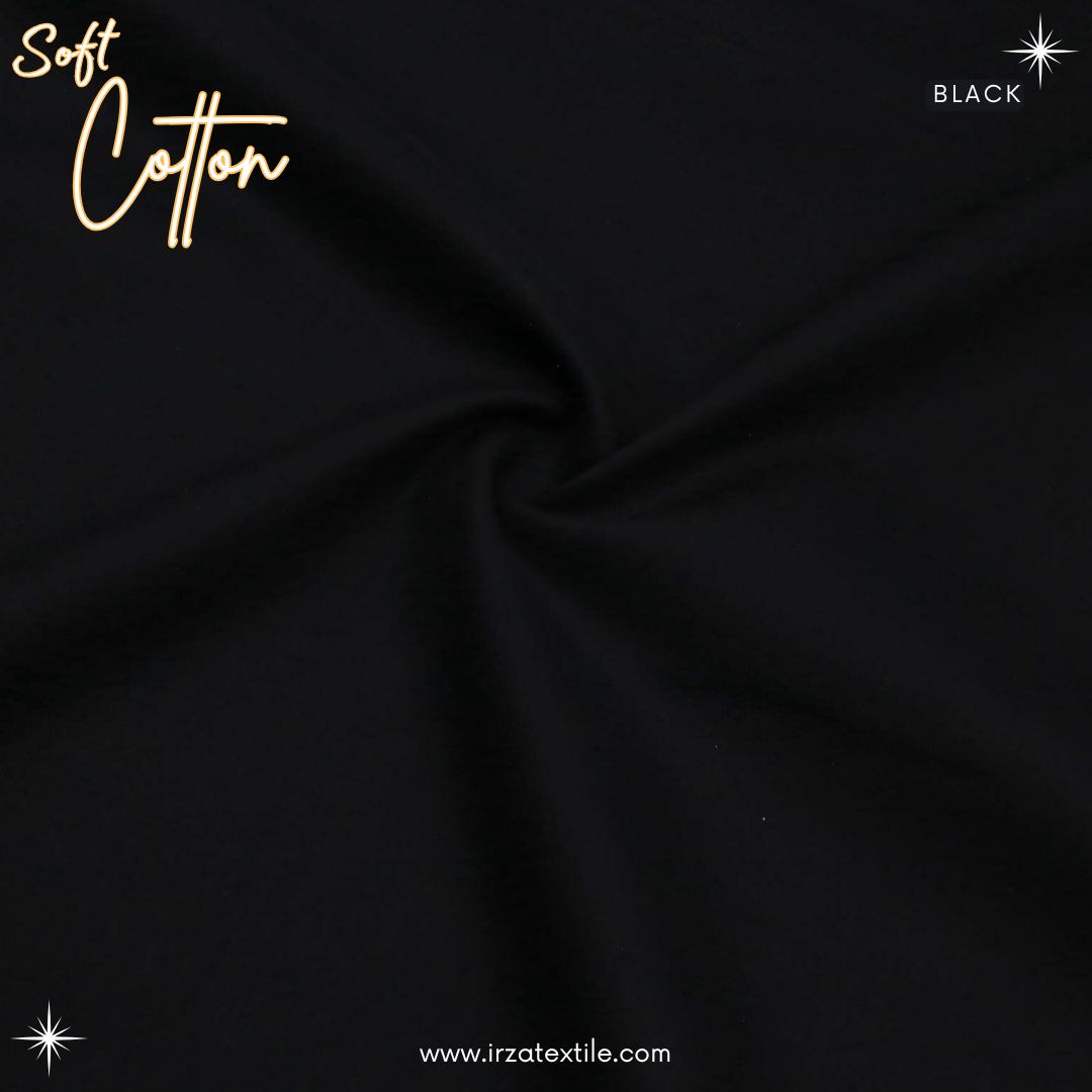 Un-Stitched Soft Cotton Black Shalwar Kameez GA-105