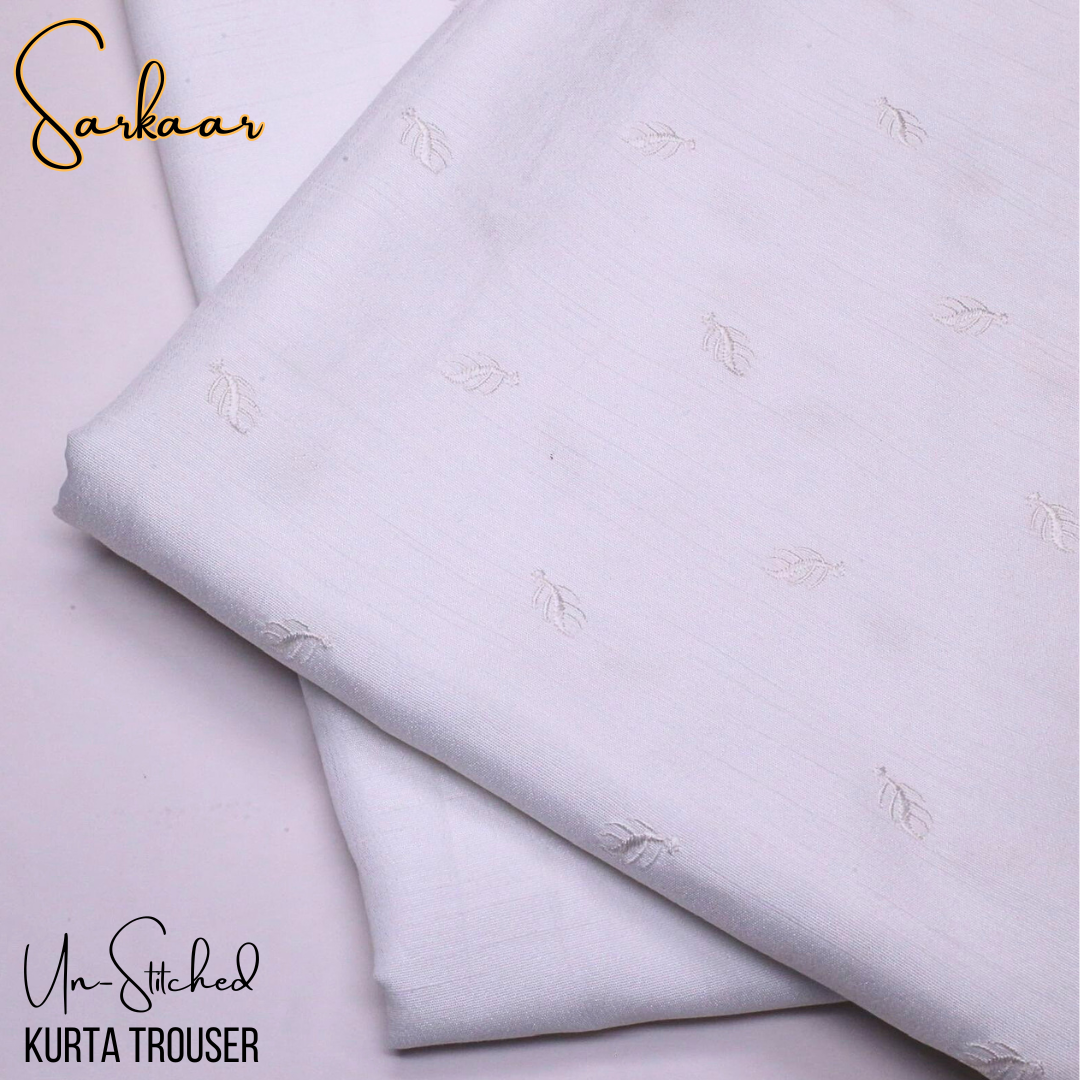 Sarkaar White Kurta Trouser Fabric S6A