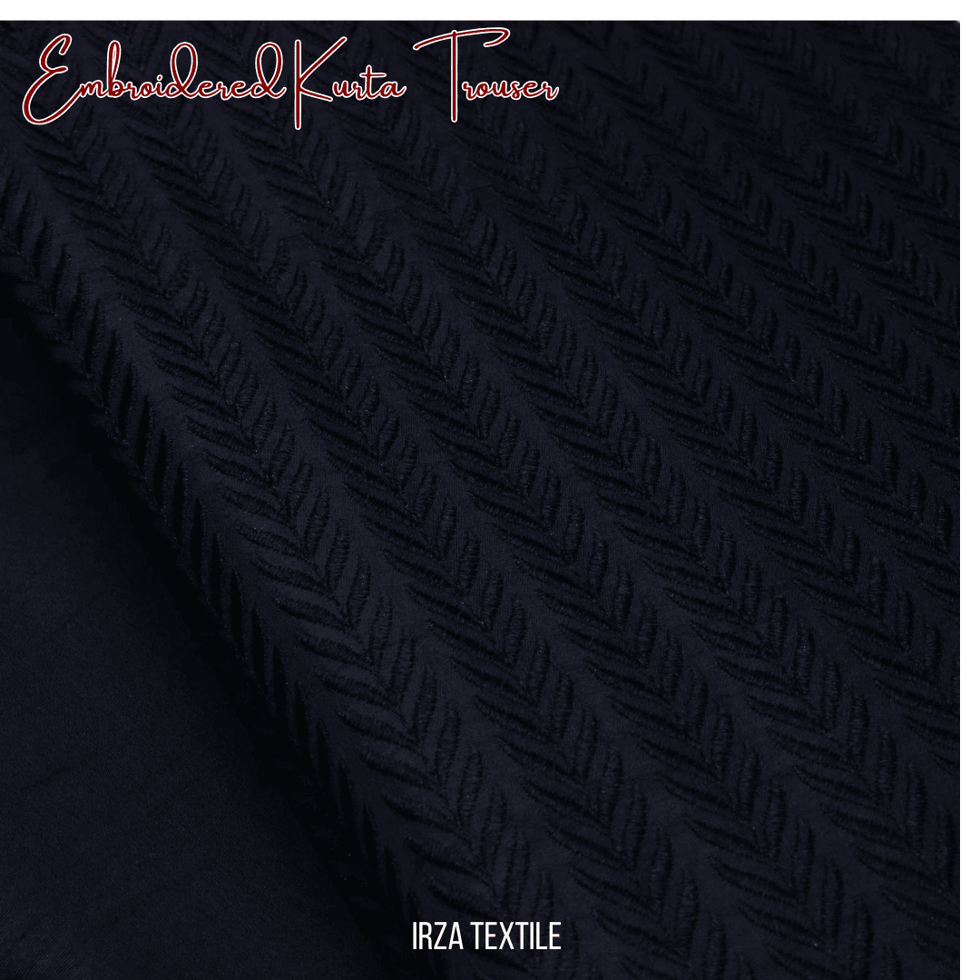 Resham Black Embroidered Kurta Trouser Fabric RH-65