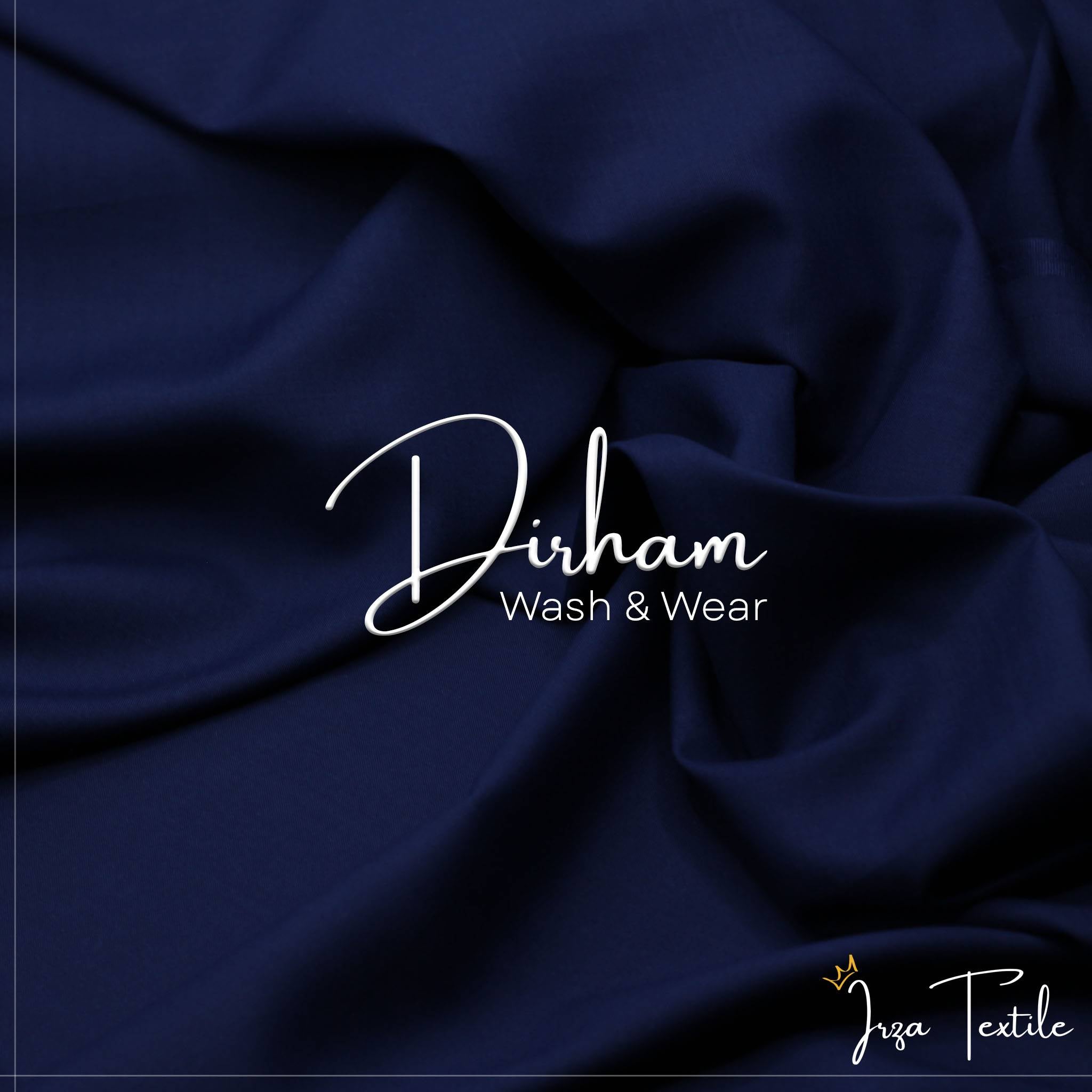 Dirham Navy Blue Wash n Wear Shalwar Kameez Fabric PC-981