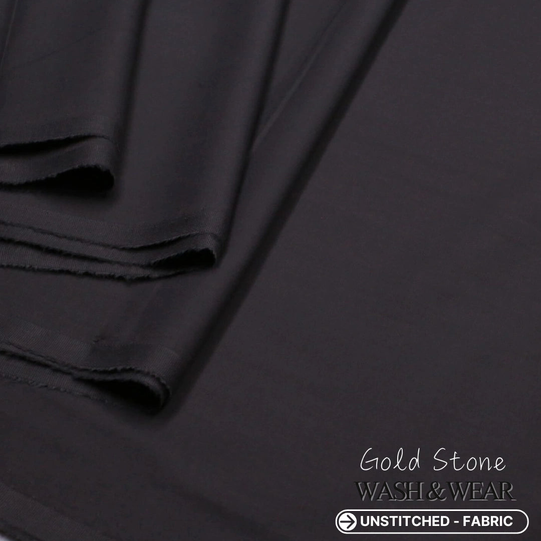 Gold Stone Dark Grey Wash and Wear Fabric