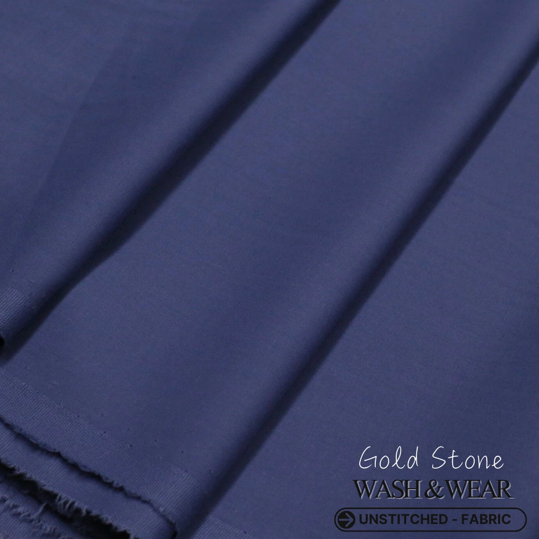 Gold Stone Ice Blue Wash and Wear Fabric