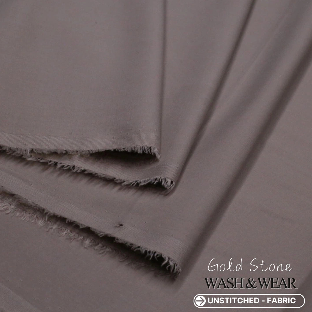 Gold Stone Light Grey Wash and Wear Fabric