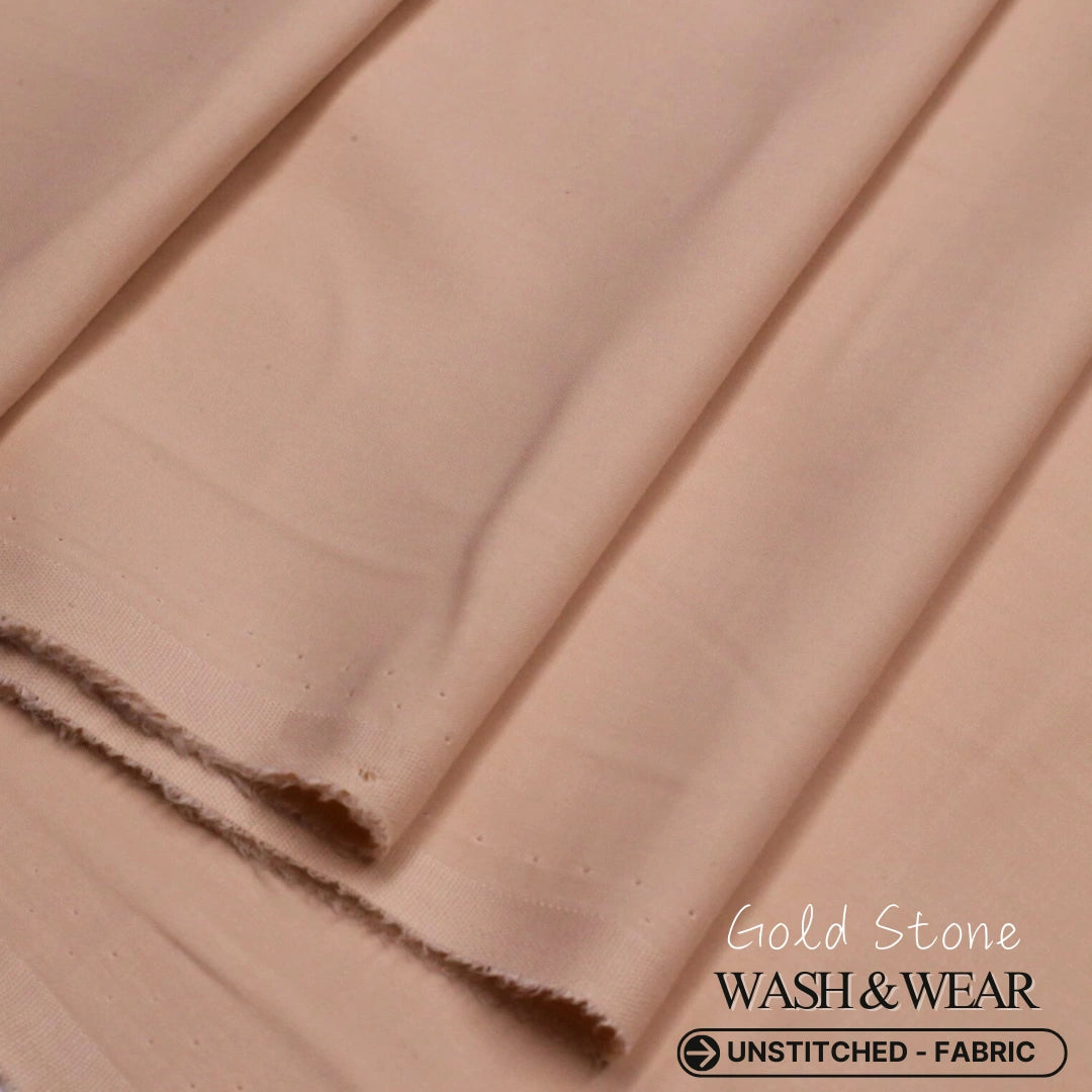 Gold Stone Soft Peach Wash and Wear Fabric