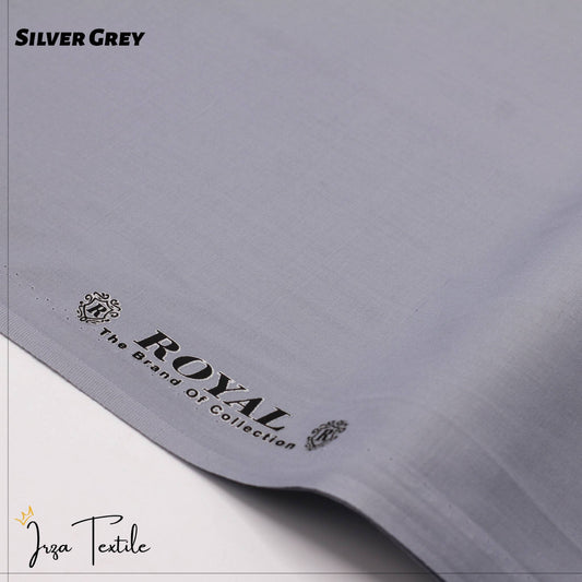 Royal Un-Stitched Silver Grey Wash n Wear Shalwar Kameez