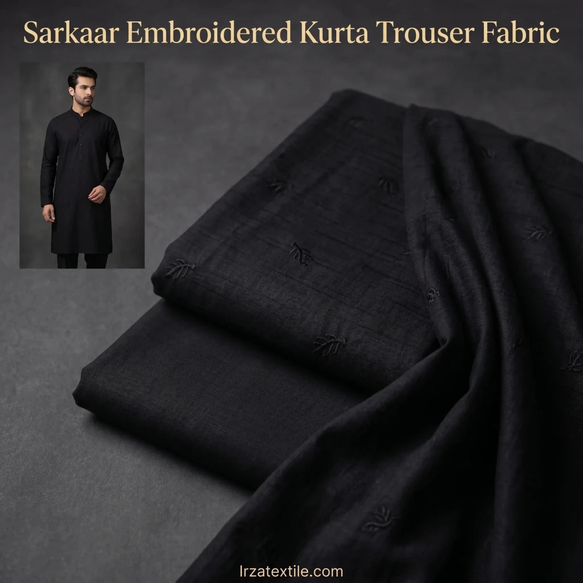 Sarkaar Black Kurta Trouser Fabric S4A