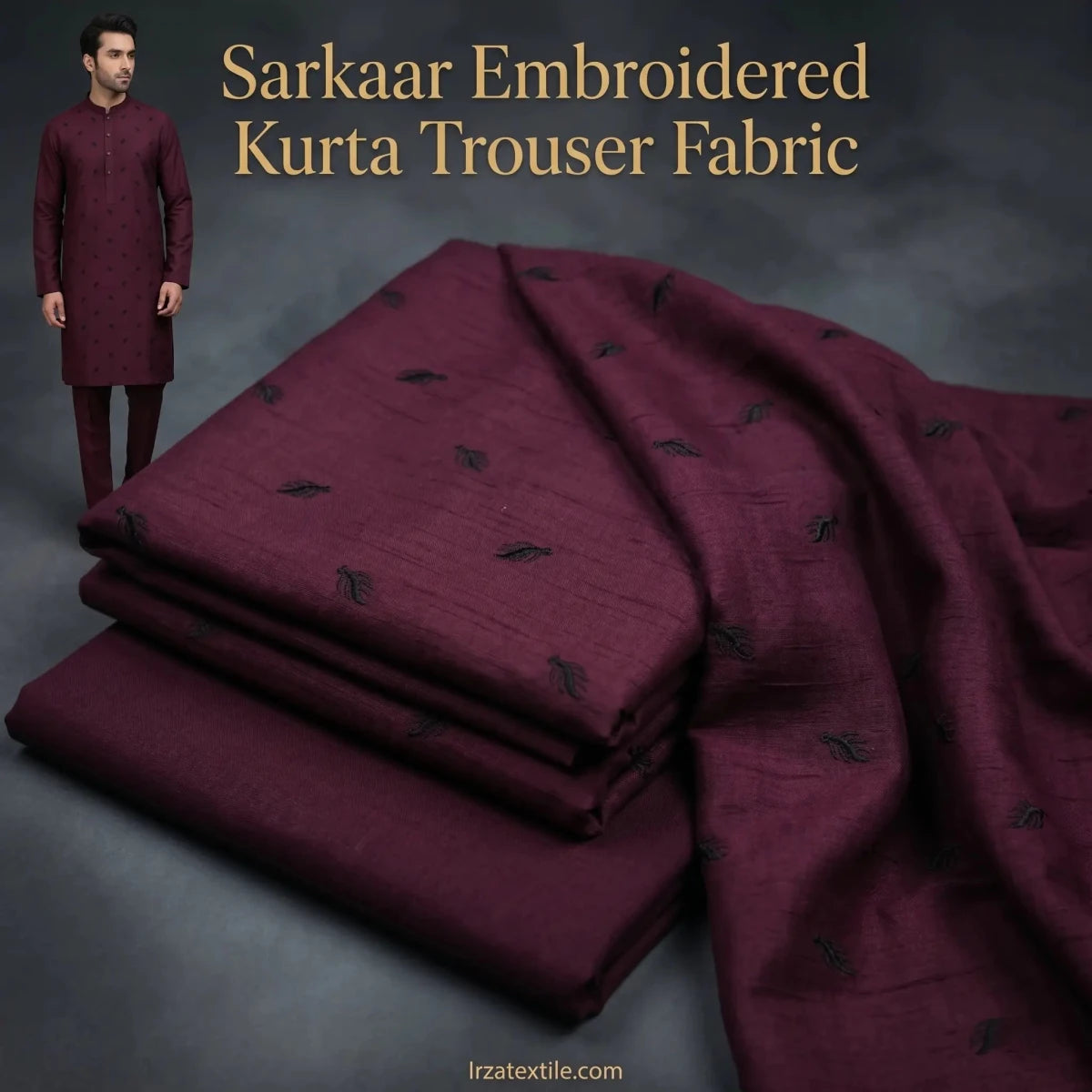 Sarkaar Maroon Kurta Trouser Fabric S2A