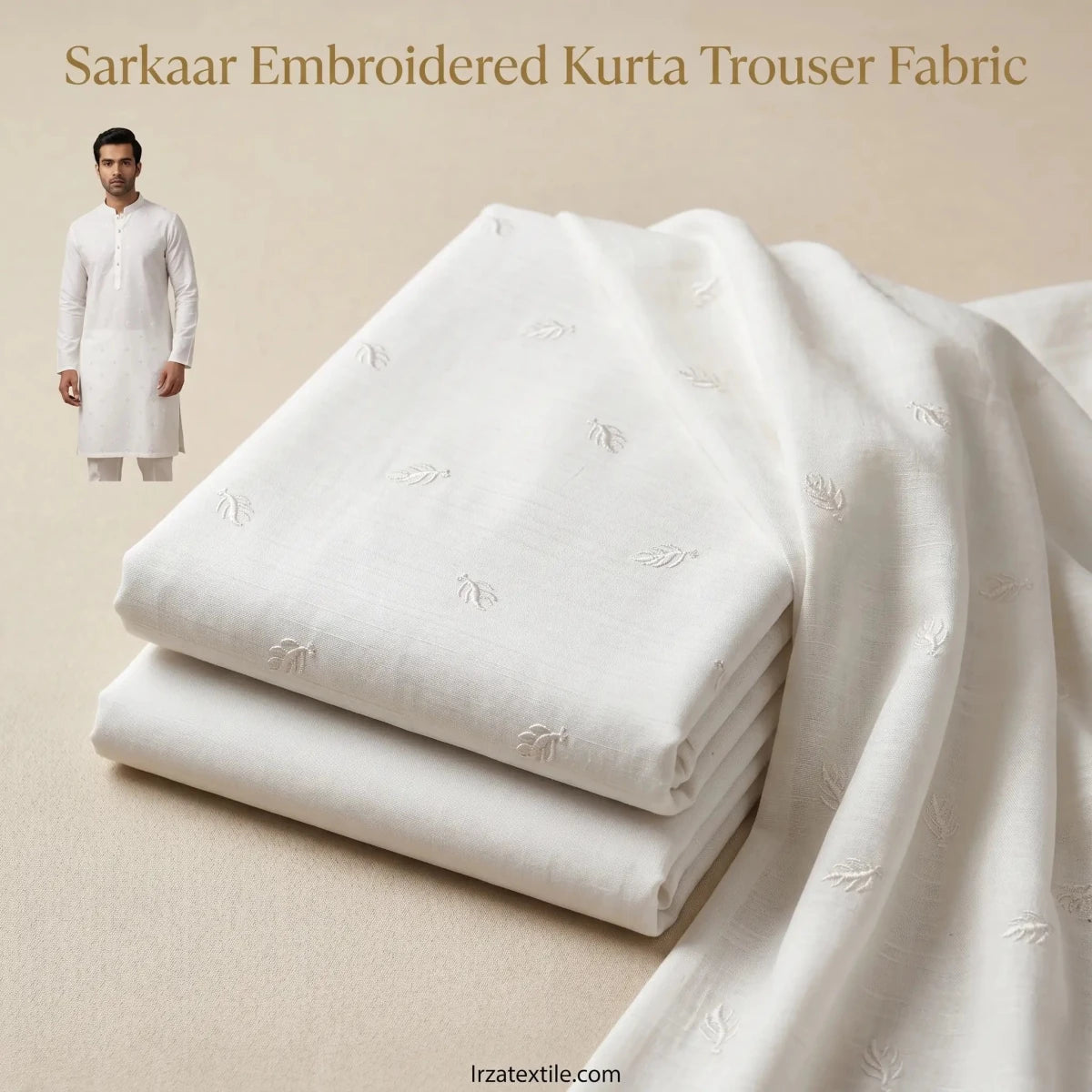Sarkaar White Kurta Trouser Fabric S6A
