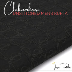 Un-Stitched Embroidered Chikankari Black Kurta TP-5577