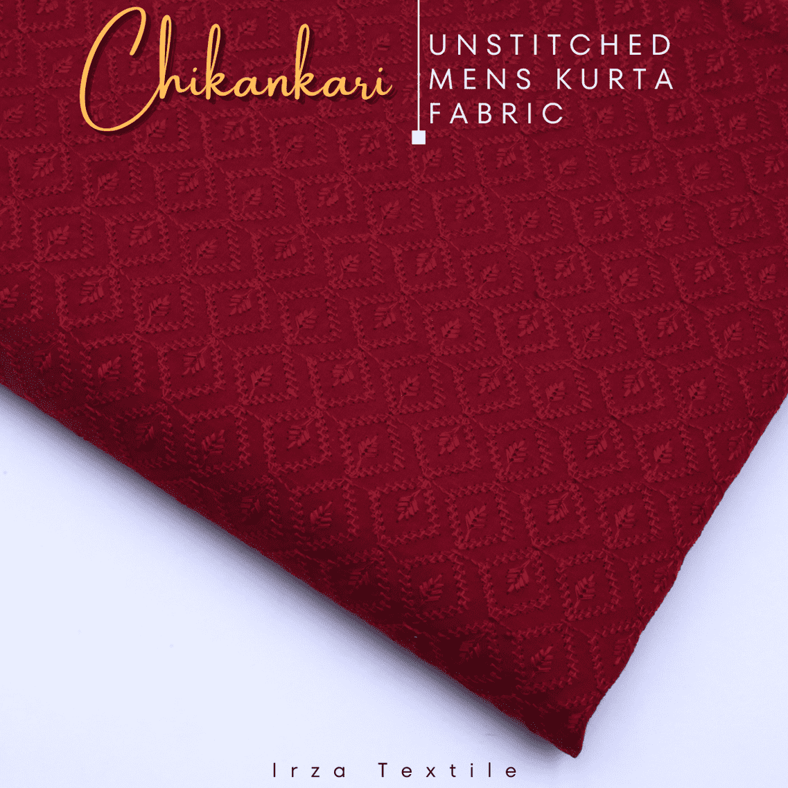 Un-Stitched Embroidered Maroon Kurta GT-9228