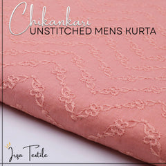 Un-Stitched Embroidered Pink Peach Kurta GT-9211