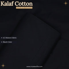 Un-Stitched Kalaf Cotton Black Shalwar Kameez SKD-801