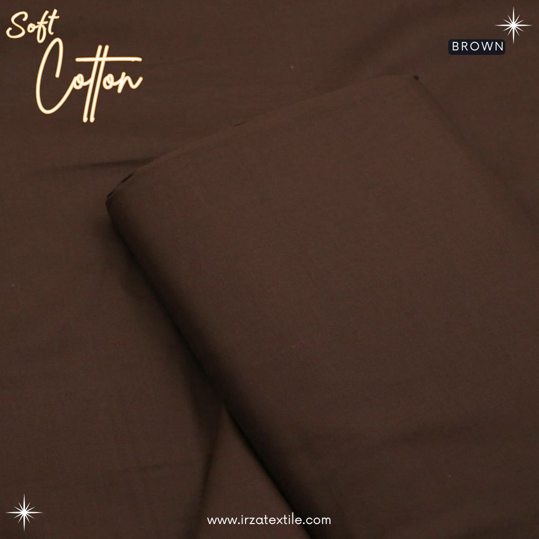 Un-Stitched Soft Cotton Brown Shalwar Kameez GA-104
