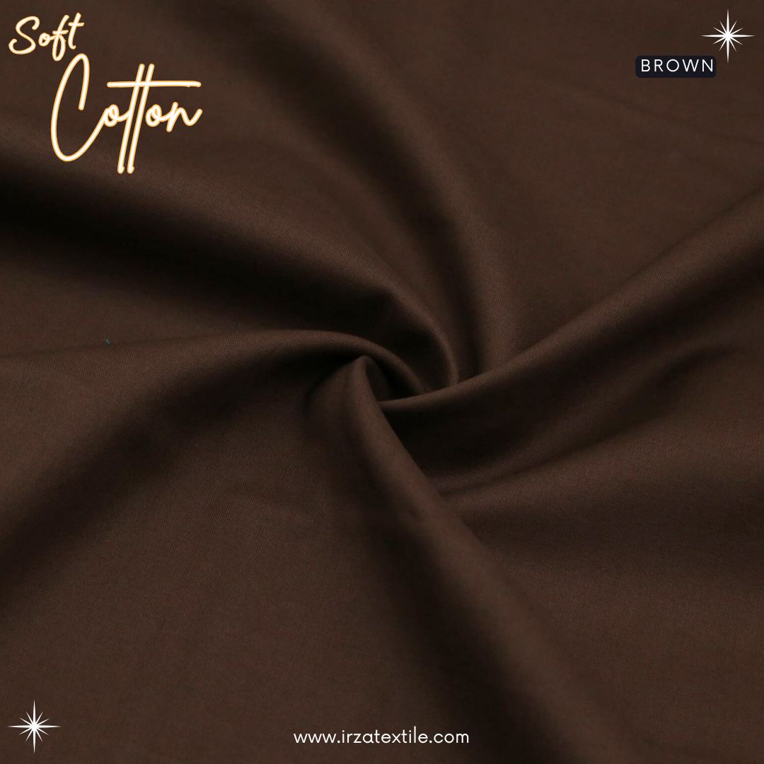 Un-Stitched Soft Cotton Brown Shalwar Kameez GA-104